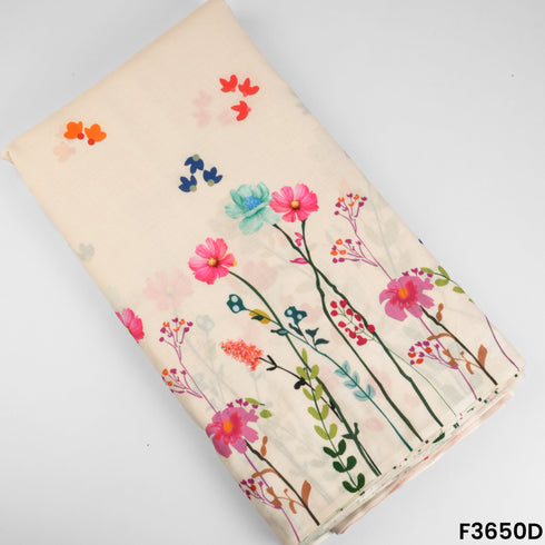 Digital Print Voile Cotton Fabric-F3650