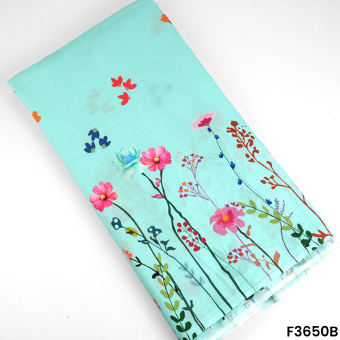 Digital Print Voile Cotton Fabric-F3650