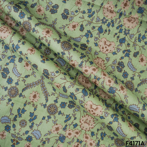 Block Print Cambric Cotton Fabric- F4171