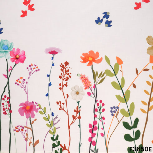 Digital Print Voile Cotton Fabric-F3650