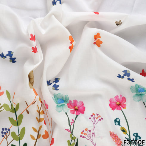 Digital Print Voile Cotton Fabric-F3650