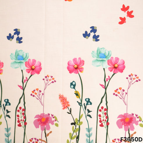 Digital Print Voile Cotton Fabric-F3650