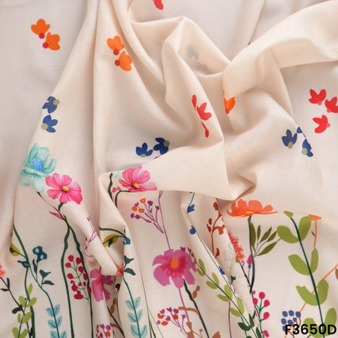 Digital Print Voile Cotton Fabric-F3650