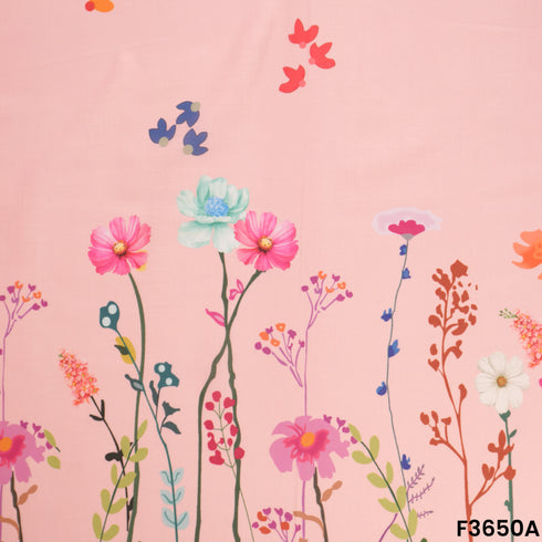 Digital Print Voile Cotton Fabric-F3650