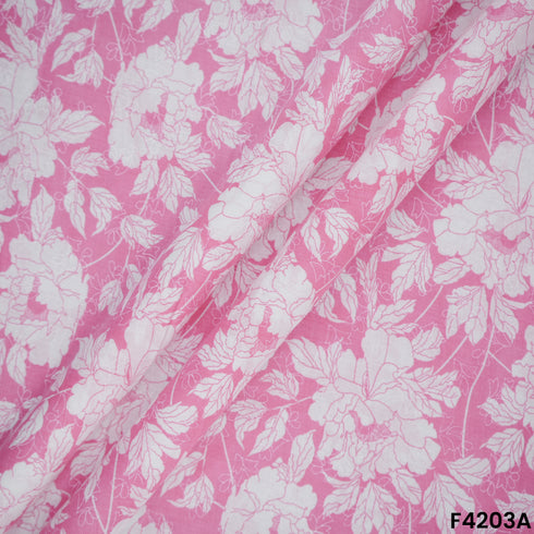 Floral Print Cambric Cotton Fabric- F4203