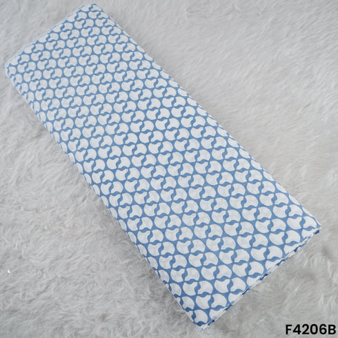 Block Print Cambric Cotton Fabric- F4206