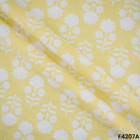 Block Print Cambric Cotton Fabric- F4207