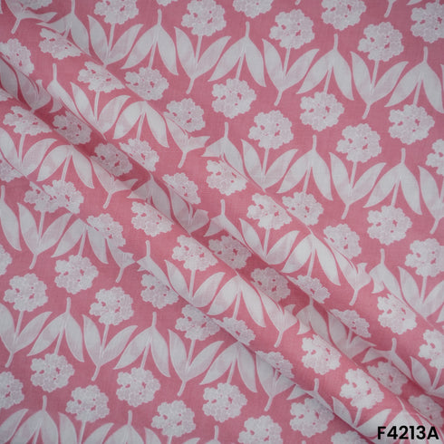 Block Print Cambric Cotton Fabric-F4213