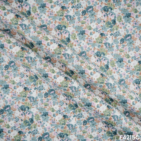 Floral Print Cambric Cotton Fabric- F4215