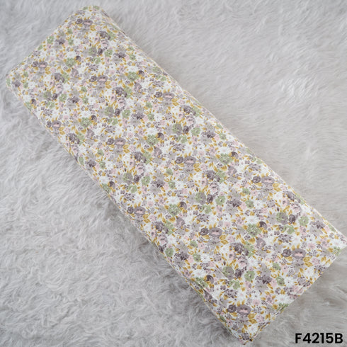 Floral Print Cambric Cotton Fabric- F4215