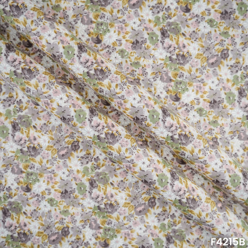 Floral Print Cambric Cotton Fabric- F4215