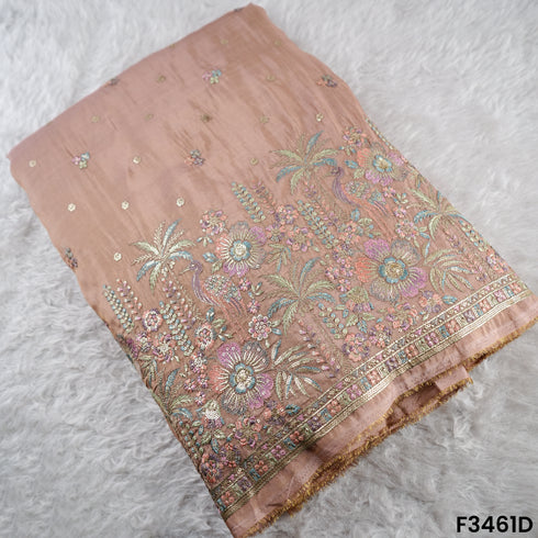 Thread Sequins Embroidered Shimmer Tissue Fabric-F3461