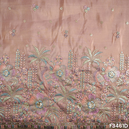 Thread Sequins Embroidered Shimmer Tissue Fabric-F3461