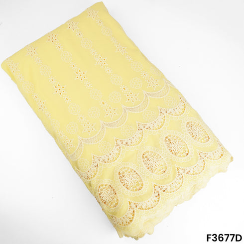 Lace Work Hakoba Crepe Fabric-F3677