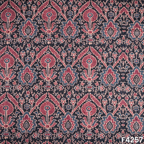 Printed Hakoba Cotton Fabric- F4257