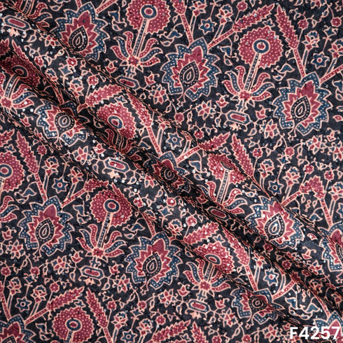 Printed Hakoba Cotton Fabric- F4257