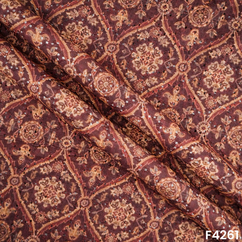 Printed Hakoba Cambric Cotton Fabric- F4261