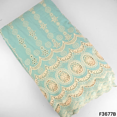 Lace Work Hakoba Crepe Fabric-F3677