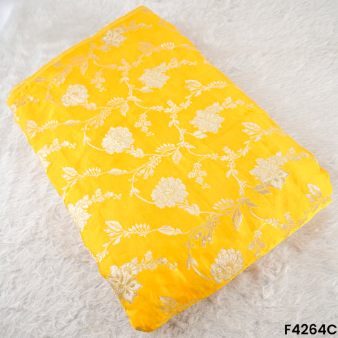 Zari Work Satin Organza Fabric- F4264