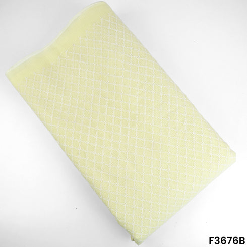 Thread Embroidered Kota Cotton Fabric-F3676