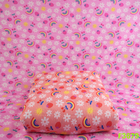 Baby Print Seer Sakkar Pure Cotton Fabric-F3679