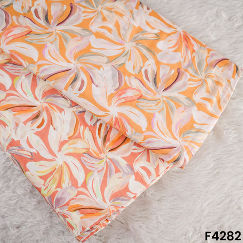 Digital Print Pure Muslin Fabric - F4282