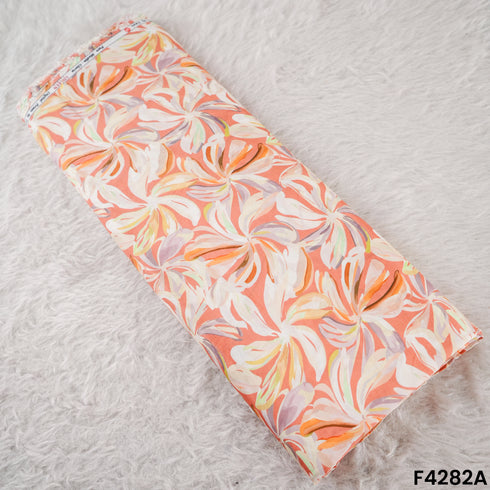 Digital Print Pure Muslin Fabric - F4282