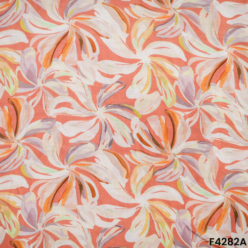 Digital Print Pure Muslin Fabric - F4282