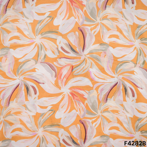 Digital Print Pure Muslin Fabric - F4282