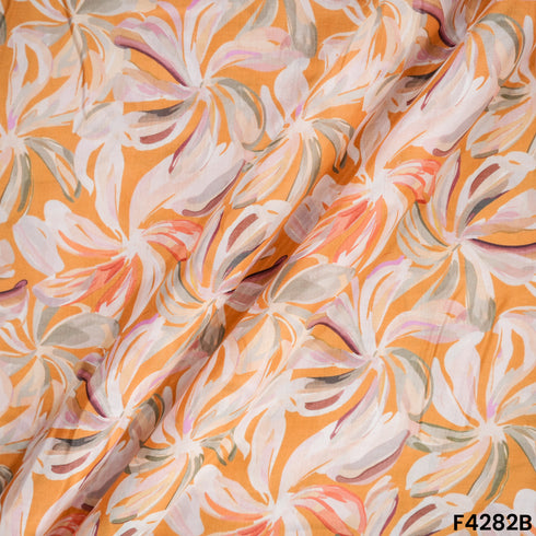 Digital Print Pure Muslin Fabric - F4282