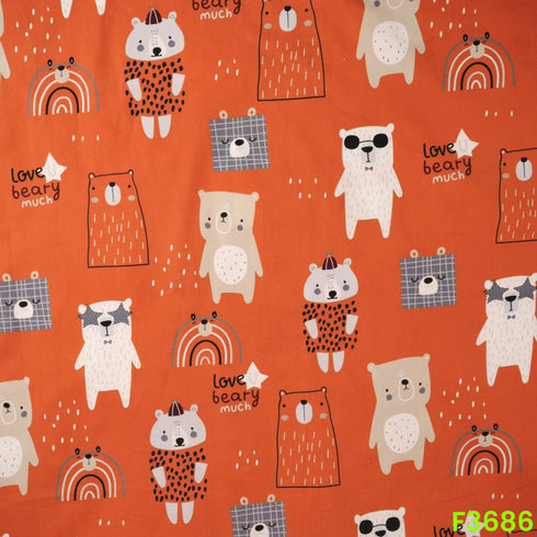 Baby Print Pure Cotton Fabric-F3686