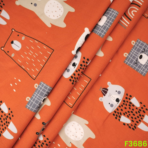 Baby Print Pure Cotton Fabric-F3686