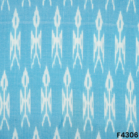 Ikkat Handloom Cotton Fabric- F4306