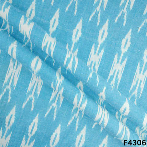 Ikkat Handloom Cotton Fabric- F4306