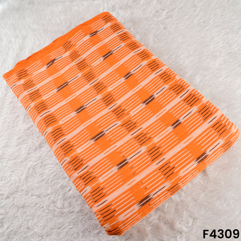 Ikkat Handloom Cotton Fabric- F4309