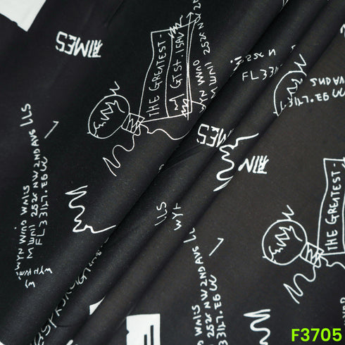 Printed Rayon Cotton Fabric-F3705