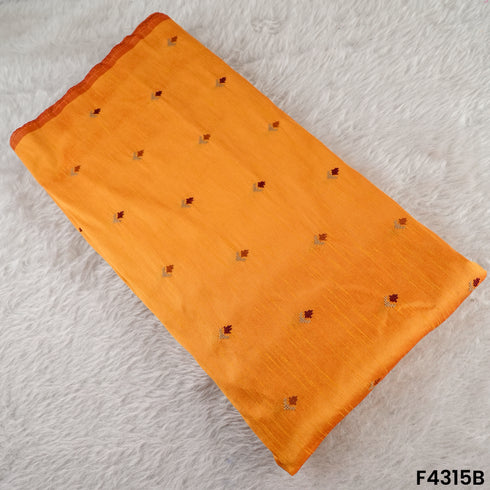 Thread Buti Work Raw Silk Fabric- F4315