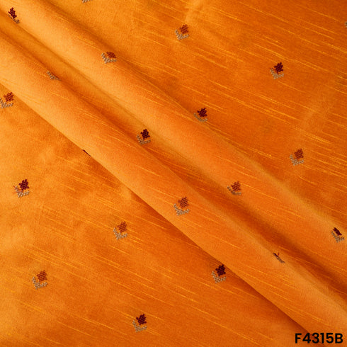 Thread Buti Work Raw Silk Fabric- F4315