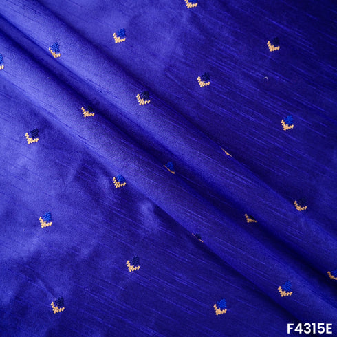 Thread Buti Work Raw Silk Fabric- F4315