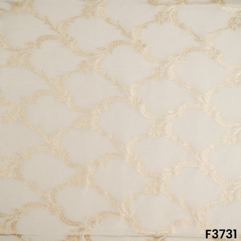 Dyeable Zari Work Shimmer Tissue Fabric-F3731