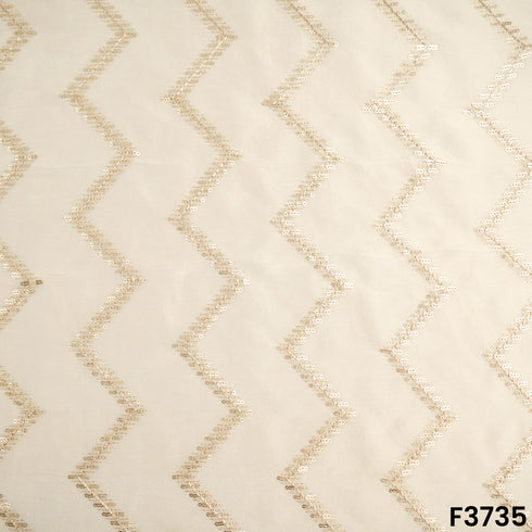 Dyeable Zari Work Shimmer Tissue Fabric-F3735