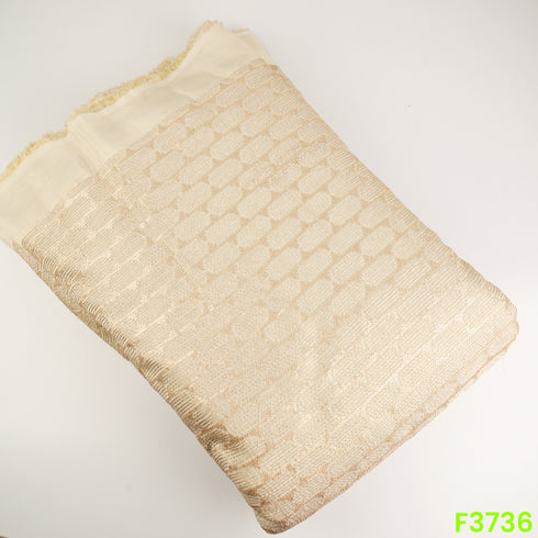 Dyeable Zari Sequins Embroidered Shimmer Tissue Fabric-F3736