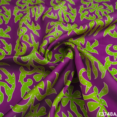 Digital Print Satin Crepe Fabric-F3748
