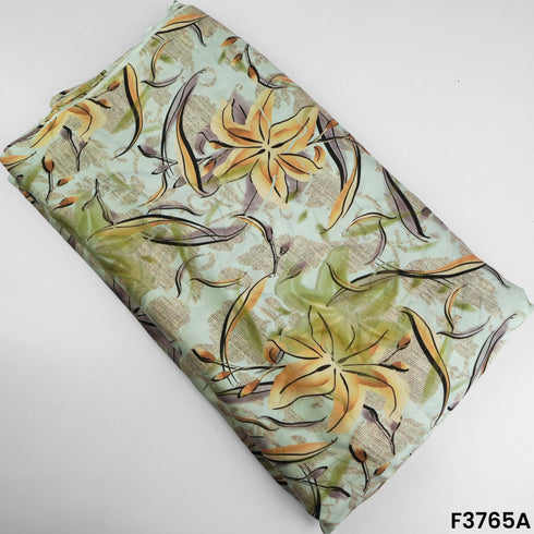 Digital Print Satin Crepe Fabric-F3765