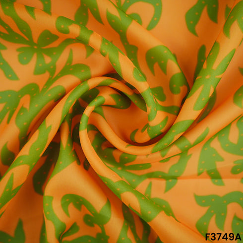 Digital Print Satin Crepe Fabric-F3749