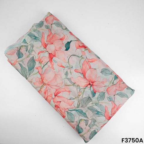 Digital Print Satin Crepe Fabric-F3750