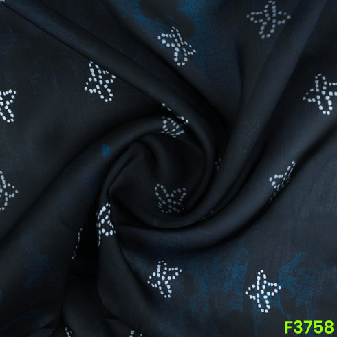 Digital Print Satin Crepe Fabric-F3758