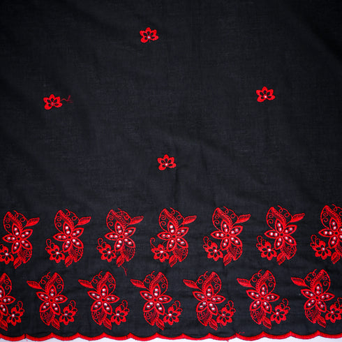 Thread Work Hakoba Cambric Cotton fabric-F4466