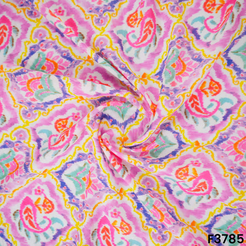 Pejali & Patola Print Muslin Cotton Fabric- F3785
