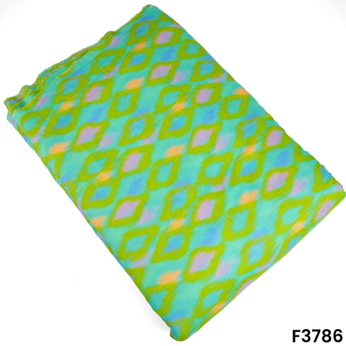 Patola Print Muslin Cotton Fabric- F3786